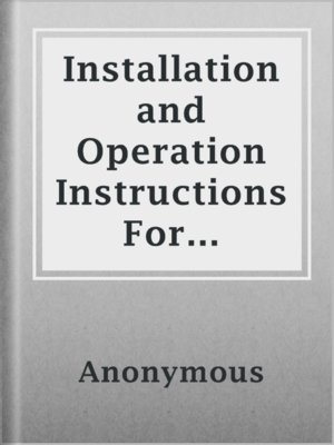 cover image of Installation and Operation Instructions For Custom Mark III CP Series Oil Fired Unit